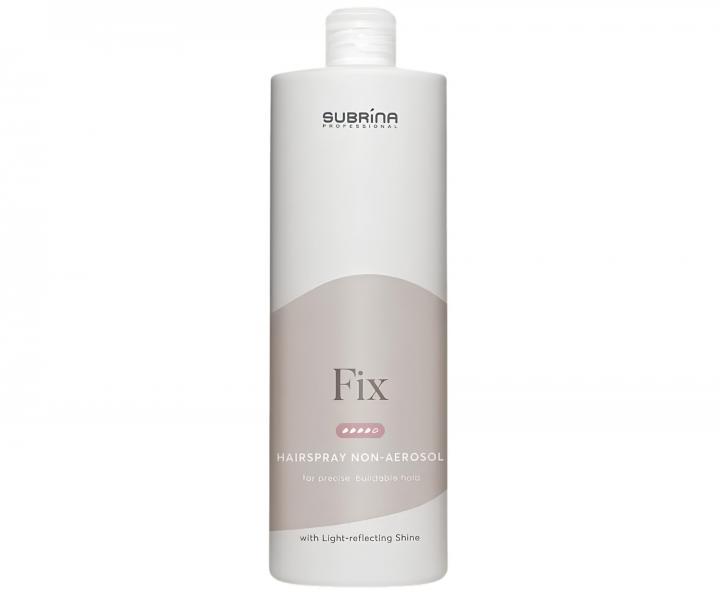 lak na vlasy s ve�mi silnou fix�ciou bez plynu Subrina Professional Fix Hairspray Non-Aerosol - 1000 ml, n�hradn� n�pl�