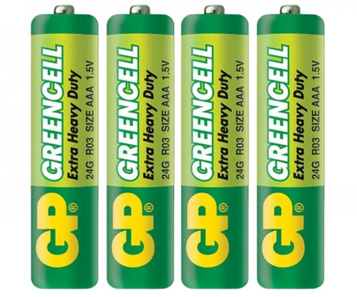 Mikro ceruzkov� bat�rie GP Greencell Extra Heavy Duty AAA - 4 ks (bonus)