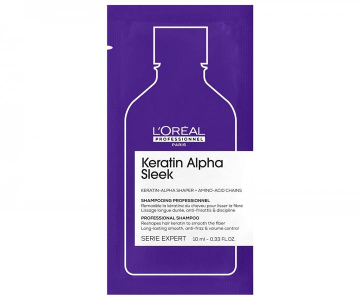 �amp�n pre uhladenie krepat�ch vlasov Lor�al Professionnel Serie Expert Keratin Alpha Sleek - 10 ml (bonus)