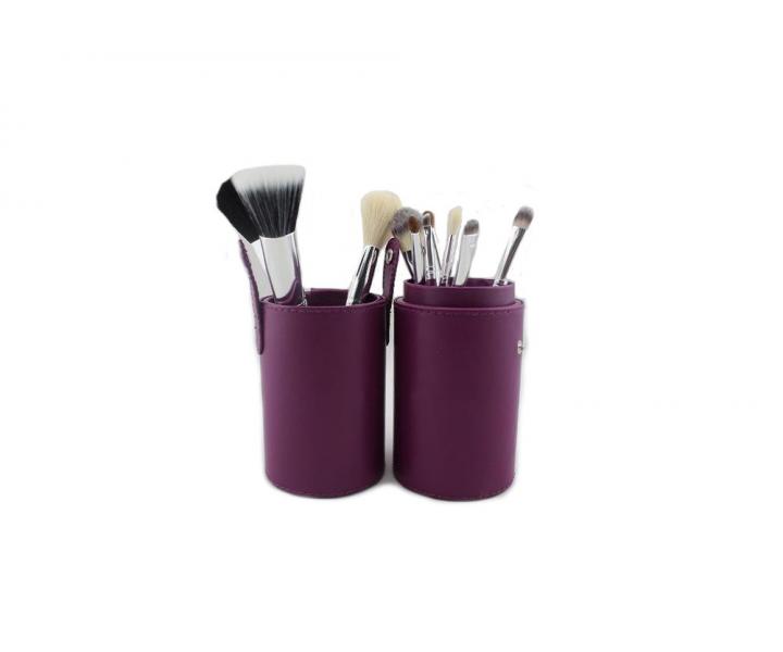 Okrhle fialov puzdro s 12 tetci na make-up, Sibel