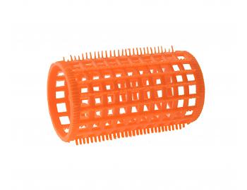 Plastové natáčky na vlasy s ihlami Bellazi - pr. 35 mm, 5 ks, oranžová