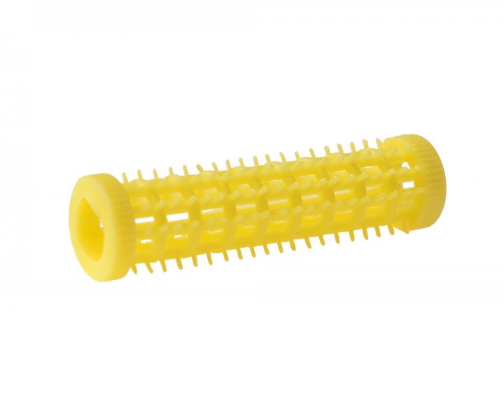 Plastové natáčky na vlasy s ihlami Bellazi - pr. 13 mm, 12 ks, žlté