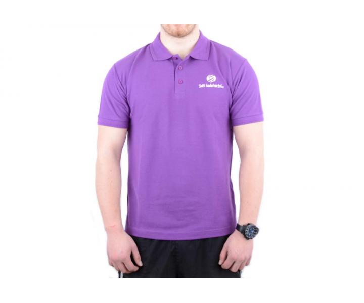 Polokoea s krtkym rukvom, s golierikom - pnska, fialov L