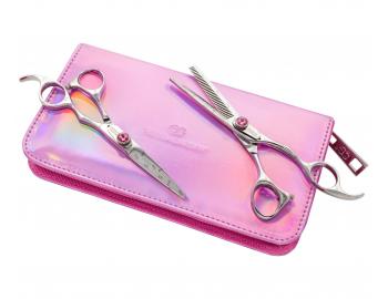 Limitovaná edícia Think Pink Olivia Garden - sada - kadernícke nožnice 5,75 "+ efilačné nožnice 6,35"