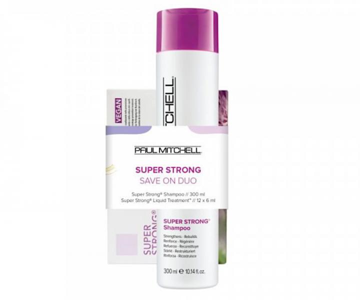 Sada na posilnenie vlasov Paul Mitchell Super Strong Save On Duo - ampn + ampulky