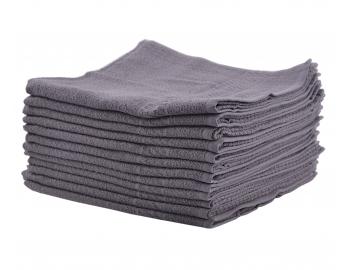 Bavlnené uteráky Sibel Bob Tuo - 50 x 85 cm - 12 ks, tmavo šedé