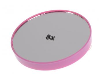 Kozmetick� zv��ovacie zrkadlo s pr�savkami Sibel, ru�ov� (bonus)