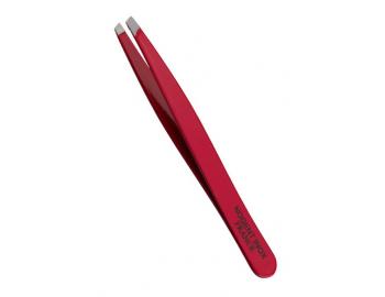 Pinzeta úzka, skosená Sibel Nogent Professional, červená - 95 mm