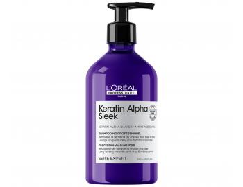 �amp�n pre dlhotrvaj�ce uhladenie krepat�ch vlasov Lor�al Professionnel Serie Expert Keratin Alpha Sleek - 500 ml