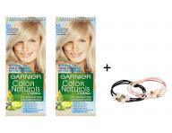 Sada 2 kusov zosvet�uj�ci farby Garnier Color Naturals 111 popolav� blond + gumi�ky L'or�al Paris