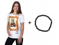 Tričko s krátkym rukávom Crazy Scissors Mona Lisa - biele, M + náramok Loréal Preciosa zadarmo