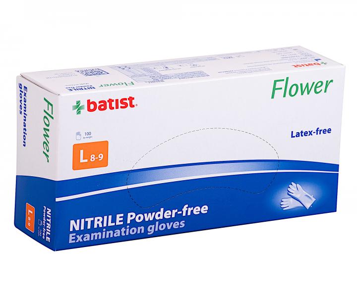 Jednorazové nitrilové rukavice Batist Flower 100 ks - L