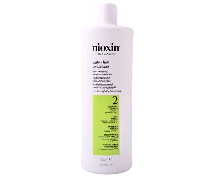 Kondicionr pre silne rednce prrodn vlasy Nioxin System 2 Scalp Therapy Conditioner - 1000 ml