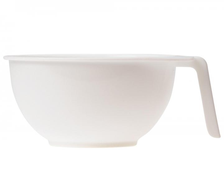 Plastov miska s rkou na mieanie farieb Sibel - 350 ml, biela