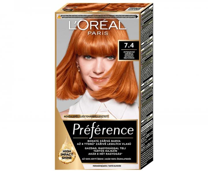 Permanentn� farba Lor�al Pr�f�rence 7.4 intenz�vna meden�