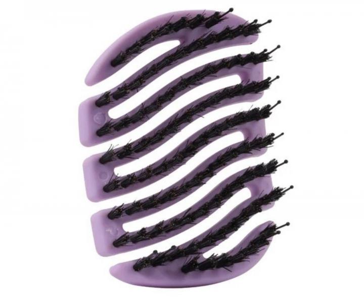 Kefa na vlasy s divia��mi a nylonov�mi �tetinami Sister Young Mila Pocket Hair Brush - fialov�