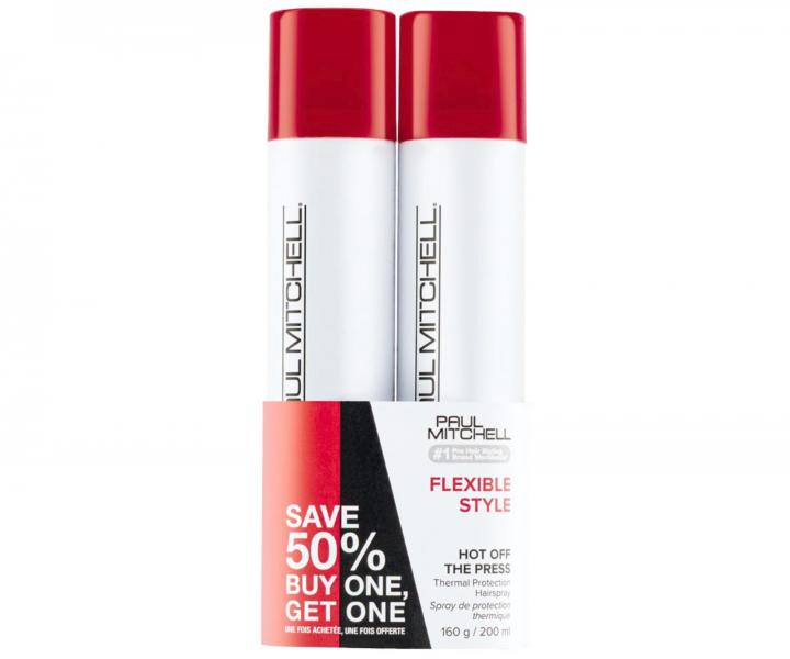 Sada spreja s tepelnou ochranou Paul Mitchell Flexible Style Hot Off The Press - 200 ml - 1+1 zadarmo
