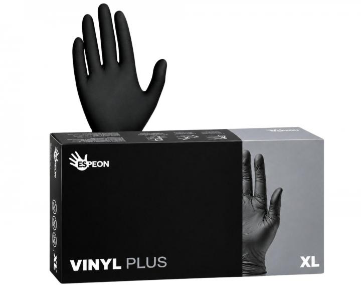 Vinylov� rukavice Espeon Vinyl Plus - 100 ks, �ierne, ve�kos� XL