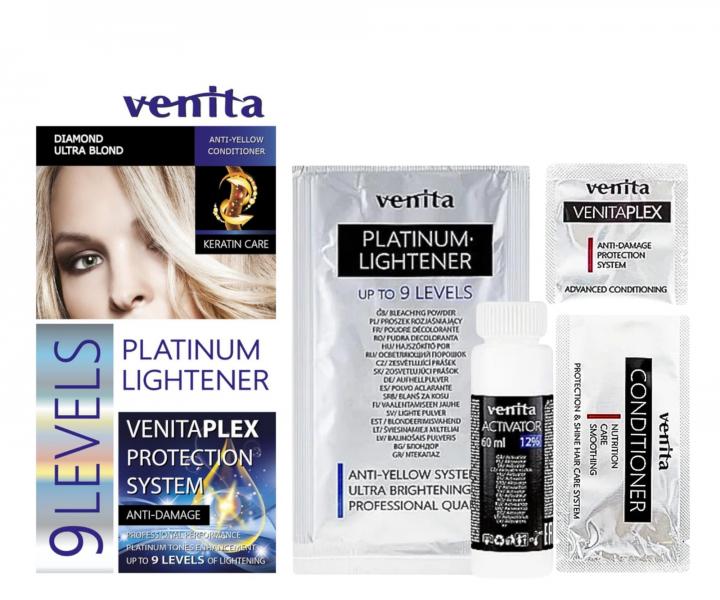 Platinov� zosvet�ova� vlasov o 9 t�nov Venita Platinum Lightener 9 Levels Diamond Ultra Blond
