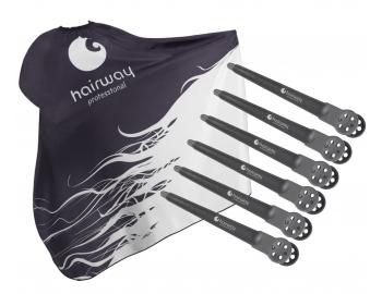 Kaderncka pltenka na strihanie Hairway - ierno-biela + karbnov klipsy do vlasov Hairway - 10 cm, ierne - 6 ks zadarmo