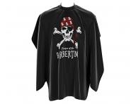 Pnska pltenka na strihanie vlasov a fzov Barbertime Black Pro Barber Cape XL - ierna