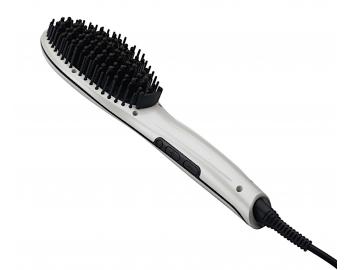 Profesionálna žehliaca kefa Eurostil Profesional Hair Brush Straightener Easy Styler - biely