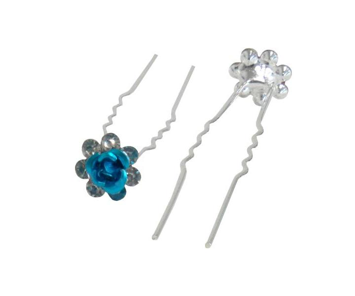 Svadobn� vl�senka ru�i�ka s kamienkami 20ks - tyrkysov�