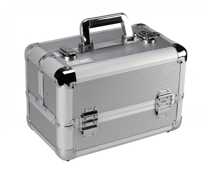 Profesionlny kaderncky a kozmetick kufor Eurostil Professional - strieborn