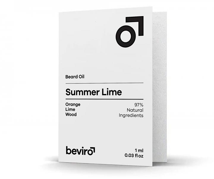 Olej na fzy Beviro Beard Oil Summer Lime - 1 ml