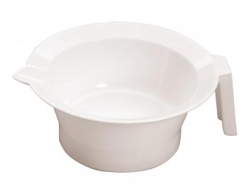 Plastov miska na mieanie farieb s rkou a protimykovm krkom Sibel - 250 ml, biela