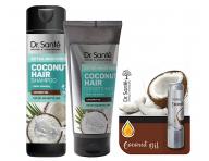 Sada pre hydratciu krehkch vlasov Dr. Sant Coconut + balzam na pery zadarmo