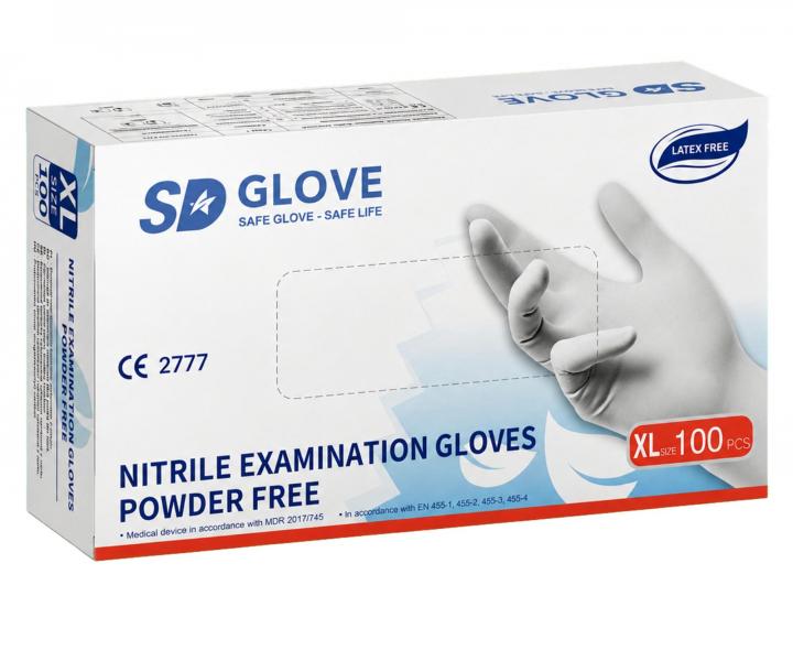Nitrilov� rukavice SD Glove Nitrile Examination Gloves - 100 ks, biele, ve�kos� XL