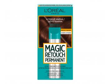 Permanentná farba na odrasty a šediny Loréal Magic Retouch Permanent - odtieň 4, tmavo hnedá