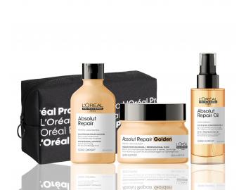 Rad pre suché a poškodené vlasy L’Oréal Professionnel Serie Expert Absolut Repair - sada - šampón + maska + olejová starostlivosť + kozmetická taška zadarmo