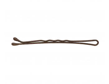 Vlnitá sponka Sibel Blend-rite - 6,5 cm, matná hnedá - 250 g