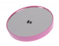 Kozmetick� zv��ovacie zrkadlo s pr�savkami Sibel, ru�ov� (bonus)