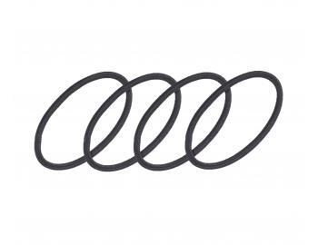 Elastick gumiky do vlasov Eurostil Professional - ierne, 48 ks