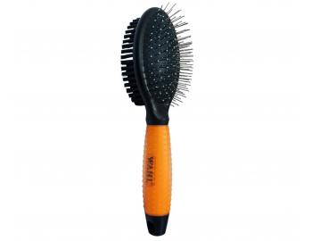 Obojstrann� kefa pre starostlivos� o zvieraciu srs� Wahl Professional Double Sided Brush 58421 - oran�ov�