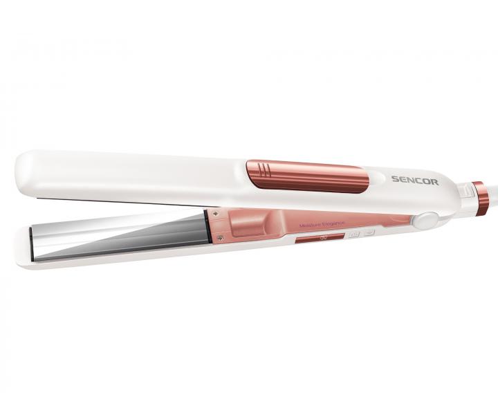 �ehli�ka na vlasy s parou Sencor SHI 5200GD - perle�ov� biela / ru�ov�
