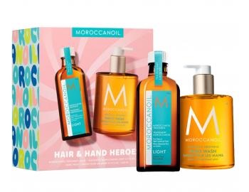 Dar�ekov� sada �ahkej olejovej starostlivosti Moroccanoil Treatment Light Hair & Hand Heroes + mydlo na ruky Moroccanoil zadarmo