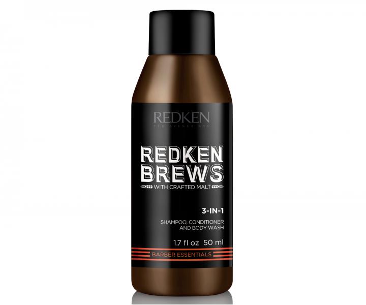 Pánska sada Redken Brews - čistiaci šampón 3v1 + zmatňujúci hlina + čistiaci šampón 3v1 zadarmo