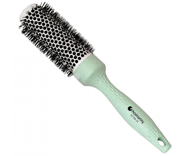 Okrhla kefa s nylonovmi tetinami Hairway Organica - zelen, 33 mm
