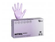 Nitrilov rukavice Espeon Nitril Sparkle - 100 ks, perleov fialov, vekos M