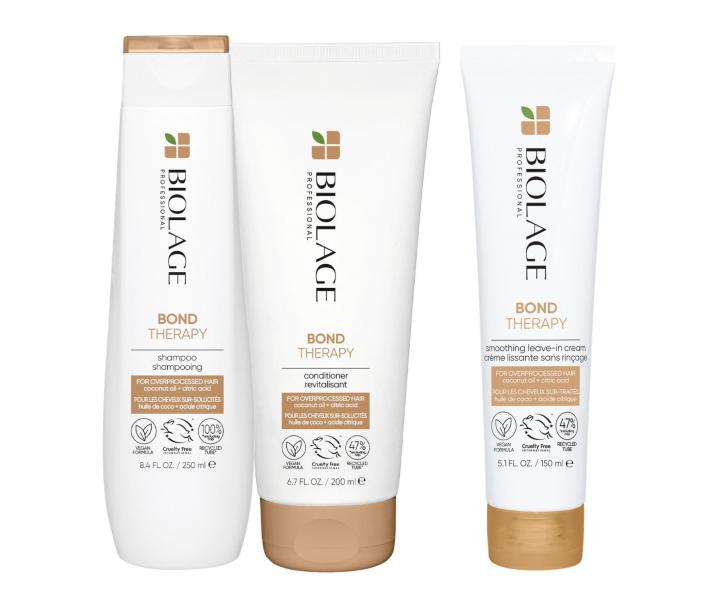 Sada pre extr�mne po�koden� vlasy Biolage Bond Therapy + uhladzuj�ci kr�m s termoochranou zadarmo