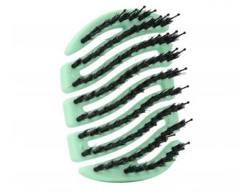 Kefa na vlasy s divia��mi a nylonov�mi �tetinami Sister Young Mila Pocket Hair Brush - svetlo zelen�