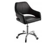 Taburet na kolieskach Silverfox 70080, �ierny - II. akos� - natrhnut� ko�enka na sed�ku