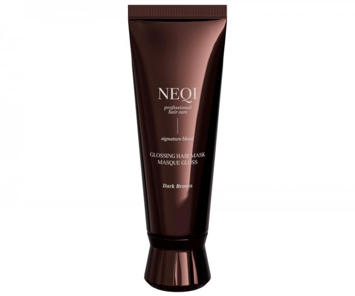 Farbiaca maska ​​na vlasy Neqi Glossing Hair Mask Dark Brown - 120 ml, tmavo hned�