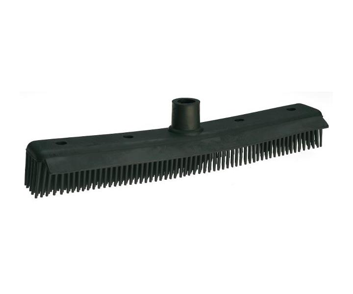 Antistatick zmetk so krabkou Sibel Rubber Broom - ierny
