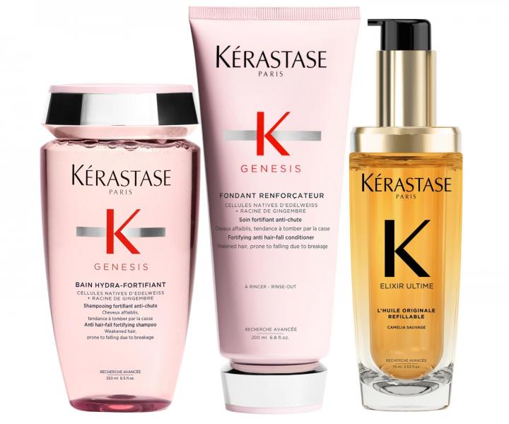 S�prava na posilnenie vlasov so sklonom k padaniu K�rastase Genesis s olejom Elixir Ultime L'Huile Originale Refil