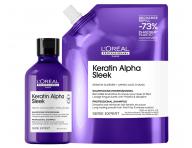 �amp�n pre uhladenie krepat�ch vlasov Lor�al Professionnel Serie Expert Keratin Alpha Sleek - 300 ml + n�hradn� n�pl� - 500 ml